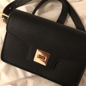 Black waist bag/ fanny pack